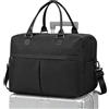 WEPLAN Borsone da Viaggio Donna Bagaglio a Mano 40x30x20 Ryanair Wizzair Borsa da Viaggio Donna Uomo Borsone Palestra con Spazio Espandibile Travel Bag Borsa Sportiva Weekend,D02-Nero