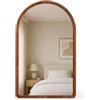 Shally Dogan Specchio ad Arco da Parete con Struttura in Legno, Specchi da Muro Decorazione per Interni Design Moderno, Ideale per Camera da Letto, Ingresso, Ufficio, 46 x 60 cm, Rovere