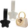 CANIPHA 2 clip cappello da viaggio, clip per cappello da viaggio, clip porta cappello, clip magnetica per cappello da viaggio in borsa, portatile, accessorio per bambini e adulti (nero e beige)