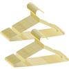ABHENG 60 Pezzi Appendiabiti in metallo, antiruggine, salvaspazio, robusto, cromato, Scanalature Antiscivolo, Forte e Resistente, 42 x 0,3 x 21 cm (L x B x H), Dorato, AIY0360J