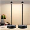 YIKUI Lampada da Tavolo Ricaricabile senza fili per Interni/Esterni (2 Nero) | lampada da tavolo a led ricaricabile, 3 Modalità di Colore, Dimmerabile Impermeabile, 6000mAh per Ristorante Comodino