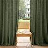 PONY DANCE Tende Lino 220g/m² per Interni con Fettuccia 1 Pezzo L 300 x A 245 CM Tenda Semitrasparente Camera da Letto Linen Curtains Moderne per Soggiorno, Verde Foresta