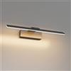 Klighten Luci Specchio Bagno Led 40cm, 12W 1100 Lumen, IP44 Applique, Lampada da Specchio Moderno in Alluminio, 60 LEDs, Bianco Caldo 3000K, Nero