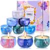 Aottom Candele Profumate Set, 9 Profumi Candele Naturali Regalo Aromaterapia Candela Cera di Soia Durata 130-160 Ore, Cera Decorazioni Aromatiche Candele per Natale/Bagno/Matrimonio/Mamma Regalo