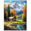 Yiminu.DS Diamond Painting Kit Completo 1 Pezzi, Diamanti Painting Kit 5D Adulti, Pittura Diamante Quadri Con Perline, 30CM X 40CM, Paesaggio autunno Montagna