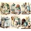 Craft Kreatively Carta di riso vintage da cucina, 21 x 27 cm, per decoupage, per mobili, tecnica mista, biglietti e artigianato, decoupage CRAFT KREATIVELY