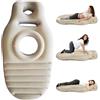HOVCEH Cuscino Gravidanza per Dormire, Gonfiabile Cuscino Premaman per Dormire, Pregnancy Pillow del PVC di Ispessimento Floccato for Chi Dorme Prono E Su Un Fianco
