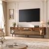OLIVIBED Mobile TV da 180 cm, mobile basso con 2 ante e cassetti, mobile TV per televisori fino a 80 pollici, moderno, per soggiorno e camera da letto, colore legno, 180 x 40 x 50 cm