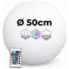 Europalamp - Sfera luminosa LED multicolore, 50 cm, senza fili, realizzata in polietilene spesso