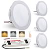 DYKUWEY Faretto da incasso a LED, 4 W, bianco caldo, bianco neutro, 12 V, dimmerabile, diametro foro 60 mm e 12 mm, IP44, faretto da incasso per roulotte, cucina, con trasformatore da 230 V, set da 4 pezzi