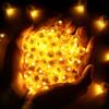 FerraDrend 50 Pezzi Mini LED Palloncini Luci, Arancione Caldo, con 2 Batterie LR41