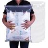 ATB-Foger 20 sacchetti trasparenti con chiusura a cerniera, grandi borse da viaggio richiudibili in plastica per cappotti, vestiti ingombranti, asciugamani da bagno e organizzazione 50 x 60 cm