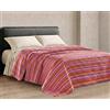 Riad Arredo Trapuntino Singolo Primaverile Estivo Morbida Microfibra 170x250 cm - Copriletto Trapuntato Leggero Delicato Traspirante Anallergico - Righe Orange