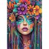 AIRDEA Donna Floreale Diamond Painting, Colorato Diamond Painting Kit Completo, Diamantini Crystal Art Hobby Creativi Adulti Decorazione per Casa 30x40 cm