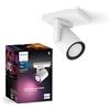 Philips Hue Argenta, Faretto LED da soffitto, Bianco, Confezione singola | Dimmerabile, 16 milioni di colori, Smart Home, Controllo vocale via app, Lampadina GU10 inclusa