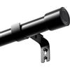 Rod&Trikin Bastoni Tende Per Interni Bastone Tenda Bastoni Per Tende Moderni Con Estremità Sferiche In Acciaio Inox Per Camera Da Letto Soggiorno Camera Dei Bambini Nero 185-310CM