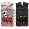 BrandMac Set di Biancheria da Letto Design 'Vintage' Disney Cars | Copripiumino per Lettino Junior 100x135 cm + Federa 40x60 cm, 100% Cotone | Set di Biancheria da Letto Reversibile per Lettino Lightning