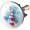 arteneur Tappo per lavabo Arteneur faro 40mm - tappo eccentrico in acciaio inox con vite in ottone extra pesante per una presa stabile - tappo di scarico universale per lavello