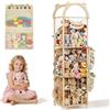 MINENICE Contenitore per Peluche, 151x46x46CM Organizer per Peluchecon Ruote Girevoli a 360°, Porta Peluche per Cameretta dei Bambini, Soggiorno, Mobili per la Cameretta dei Bambini (Modello a Cupola)