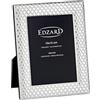 EDZARD Cornice portafoto Ruggiano per foto 10 x 15 cm, con motivo argentato, con dorso in velluto, cornice da appoggiare, verticale o orizzontale, colore argento