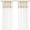 OTHERWISETRIVIAL Tende Corte da Cucina e Bagno, 2 Pezzi, 60x150 cm, con Tasca per Asta, Disponibili in Varianti (BIANCO CON ROSELLINE BEIGE Maelys)