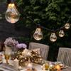 Lights4fun Catena di 10 Luci Collegabile a LED Bianca Calda per Feste Esterni di 5 m Core Connect