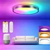 Yeelight Smart Plafoniera LED RGB Close-to-Ceiling Lights, 50 W, 3000 Lumen, 2700 K-6500 K, dimmerabile, fai da te, compatibile con Alexa, per soggiorno, camera da letto, cucina, corridoio, 50 cm
