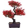 BESTonZON Bonsai - Vaso per bonsai per piante artificiali, fiori artificiali, piante in vaso, piante in plastica, decorazione da tavolo, decorazione giapponese, colore rosso