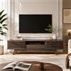 OLIVIBED Armadio TV 150 cm Cassettiera con 2 ante e cassetto, mobile TV moderno con spazio di archiviazione aperto, mobile basso per TV fino a 65, mobile TV per soggiorno, colore legno, 150 x 35 x