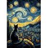 AIRDEA Cielo Stellato Diamond Painting, Gatto Diamond Painting Kit Completo, Diamantini Crystal Art Hobby Creativi Adulti Decorazione per Casa 30x40 cm