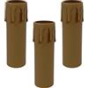 HALOTEC | Set di 3 portalampade E14 | Supporto in avorio dorato effetto gocce per lampadine a candela | Ideale per lampadari, illuminazione elegante casa, design decorativo raffinato e sofisticato