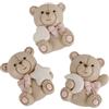 Generic 12 magneti calamite in resina per bomboniera ideali per bomboniere nascita laurea comunione cresima vari soggetti e animali (Orsetto Rosa TEA da 5cm)