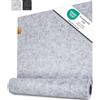 MIQIO Design - Runner da Tavola in Feltro in Stile Scandi con Pelle (lavabile, 40x150 cm)