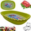DAKE Vassoio Sbrinamento Cibo Contenitore Plastica Griglia Sbrinamento Rapido (Verde)