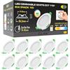 CLAR - Downlight LED da Incasso Soffitto, Faretti LED per Interni Dimmerabili 6W, Selettore 3 Tonalità, Bianco (Pack 10)