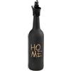 MA MAISON Oliera in Vetro Satinato da 750 cc: con Scritta Decorativa 'Home', Elegante per Servire Oli e Condimenti (Nero)