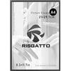 Risgatto Cornice Foto A4 (21x30 cm) in Alluminio con Vetro Acrilico HD, Cornice Portafoto Moderna in Metallo Sottile per Poster, Documenti e Decorazioni da Parete - Nera