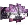 Runa Art Budda Cascata Murali Tela Non Tessuta 5 Pezzi Paesaggio Viola Viola Camera Da Letto Corridoio 503553c