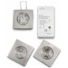 Generico Faretti LED da Incasso Quadrati Set 3 Pezzi, 1W per Faretto, Luce Bianco Neutro, Nichel Spazzolato, Mini Spot LED 46x46 mm con Driver EL-350 per Soffitto