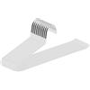 ABHENG Grucce per pantaloni, Gancio Grucce per Pantaloni, confezione da 10, Appendiabiti Salvaspazio Bianca, Gruccette in Acciaio Inox, Cromate, 38 x 0,5 x 13 cm, Bianco, AIY0510W