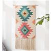 WABMJGW ZNKZJ Macrame Wall Tapestry Nappa Stile Bohemien Appeso a Parete Tessuta,Cotone Fatto a Mano Striscione Wall Hanging da Parete Arte Home Decor per Camera da Letto Soggiorno,D