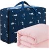 Generico Borsa per Piumino | Organizzatore per Coperte,Sacca di Conservazione Pieghevole con Cerniera per Organizzazione a Risparmio di Spazio per Vestiti e Biancheria da Letto