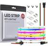 BTF-LIGHTING FCOB COB RGBW 6000K Striscia LED WS2814 IC 24V 5m 784LEDs/m | Flessibile ad alta densità 3920LED RGB+Bianco Freddo Strisce Nastro Nastri LED 12mm IP30 per Cucina Soggiorno (Solo striscia)
