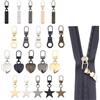 xlwen Cerniere Rimovibili Linguette xlwen 20 Pezzi Tiranti Con Cerniera,Linguette in Metallo per Riparazione Zip Cursore Cerniera,Universale, Cursori Per Cerniere Lampo Per Giacche,Pantaloni,Bagagli