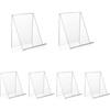 Yuaaoh Supporto per Libri Trasparente in Acrilico 5 Pezzi Espositore Plexiglass per Libri Espositore Libri da Tavolo per Cucina Ristorante Bar Poster Menù Biblioteca Scolastica (7,5x9x10,5cm)
