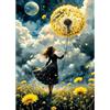 MEIYUDA 5D Diamond Painting Kit Completo Amici del dente di leone, Pittura Diamante per Bambini, Fai-da-te Diamond Painting DIY Strass Ricamo a Punto Croce Decorazione per Casa 30x40cm