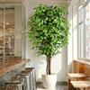 Keeplush Ficus Artificiale Pianta 210cm alta, Piante Finte da Interno Grandi con Tronchi Natural Ha 1760 Foglie, Albero Artificiale Interni Per Soggiorno Ufficio Giardino Dec