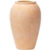 Oairse Vaso in ceramica alto 25 cm, fatto a mano, vintage, in terracotta, per decorazione soggiorno, casa, ufficio, vaso per erba della pampa, decorazione rustica antica, marrone
