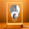 Cristal Plaque Lampada Con Foto Lampada Coppia Foto Lampade Personalizzata con Mappa e Dedica - Regalo Speciale in Acrilico LED USB per Anniversario Matrimonio