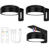 AMFUN 3 Pezzi Luce per Quadri Senza Fili con Telecomando, 3 Colore Luci per Quadri Senza Fili Batteria, Luci LED Magnetiche Wireless per Esposizione Pittura Vetrina (Nero)